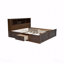 Structure de lit plateforme très grand en bois, tête de lit multi-rangement, USB-186041373