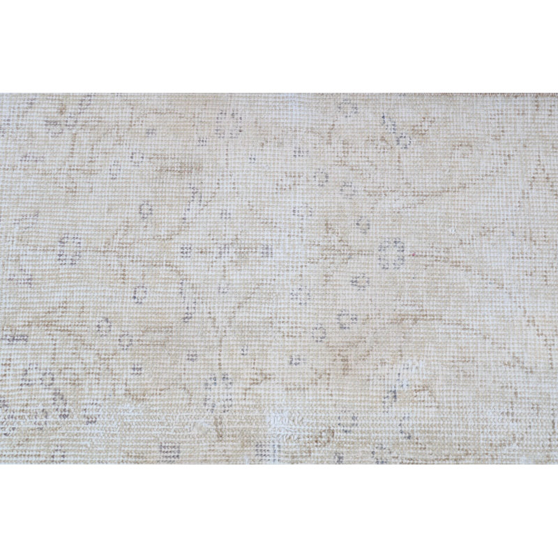 Tapis de porte turc rétro fabriqué à la main dans un élégant motif crème pour un décor décoratif doux