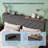 Queen Size Bed Frame with Drawer & Charging Station, Grey