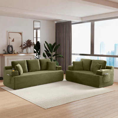 2 - Piece Living Room Set, 2-Seater Loveseat&3-Seater Sofa