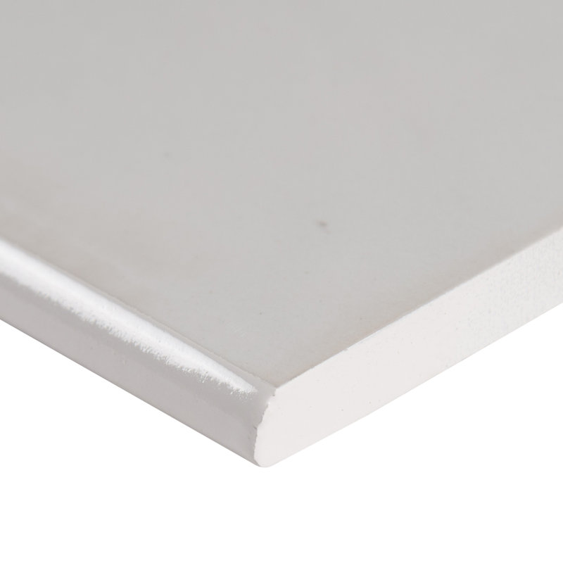 Azira 3 in. x 18 in. Polished Porcelain Bullnose Tile Trim, Polare