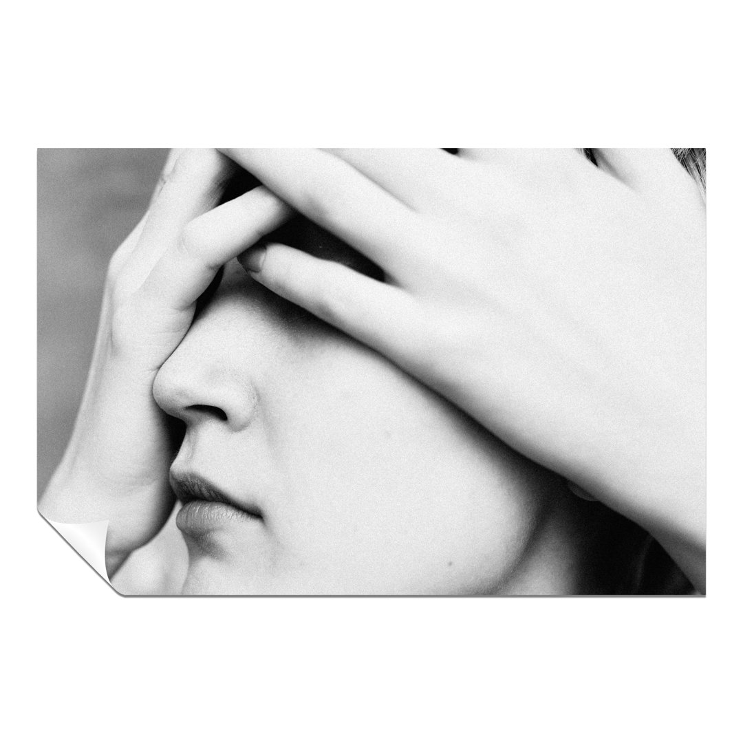 Panther Print Fine Art Prints Black & White Woman Covered Face Portrait Artistic Unframed Poster, Pictures For Home Walls, Bedroom, Living Room & Bath