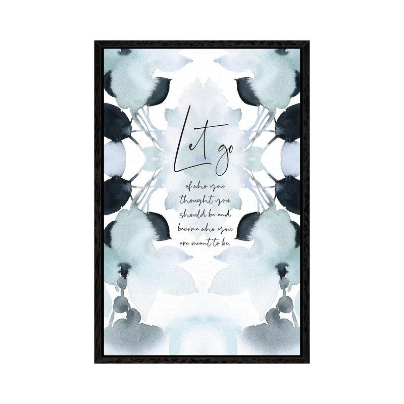 Let Go III - Print on Canvas, 66.04cm H x 45.72cm W x 3.81cm D, Black Floater Framed