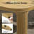 Bludov 4-Piece Natural Wood Grain Aluminum Hand-Woven Rope Patio Conversation Set With Beige Cushions And Coffee Table