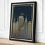 New York Skyline Art Deco - Wrapped Canvas-842811495-842811518