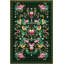 Tapis décoratif noir à motif de feuilles noir-2012164815