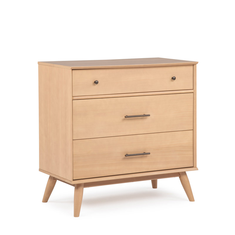 Ashlie 3 Drawer 36" W Wood Dresser, Light Oak