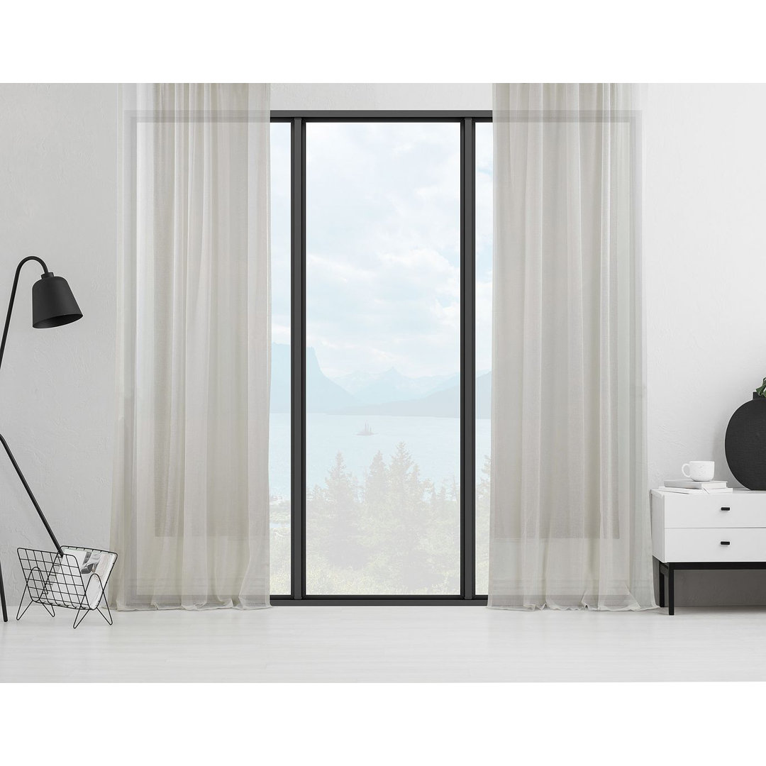 Polyester Sheer Curtain Panel Pair Panel