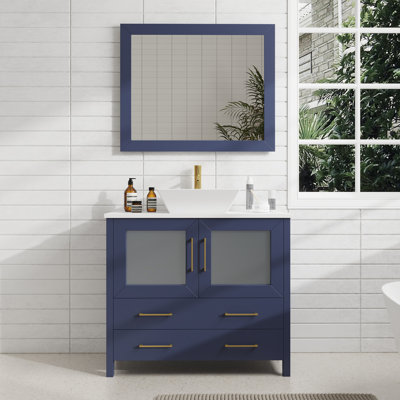  Single Bathroom Vanity Set with Mirror