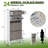 Shoe Storage Cabinet With 3 Flip Drawers & Large Drawer, Farmhouse Fluted Shoe Organizer With Metal Legs-2039589425