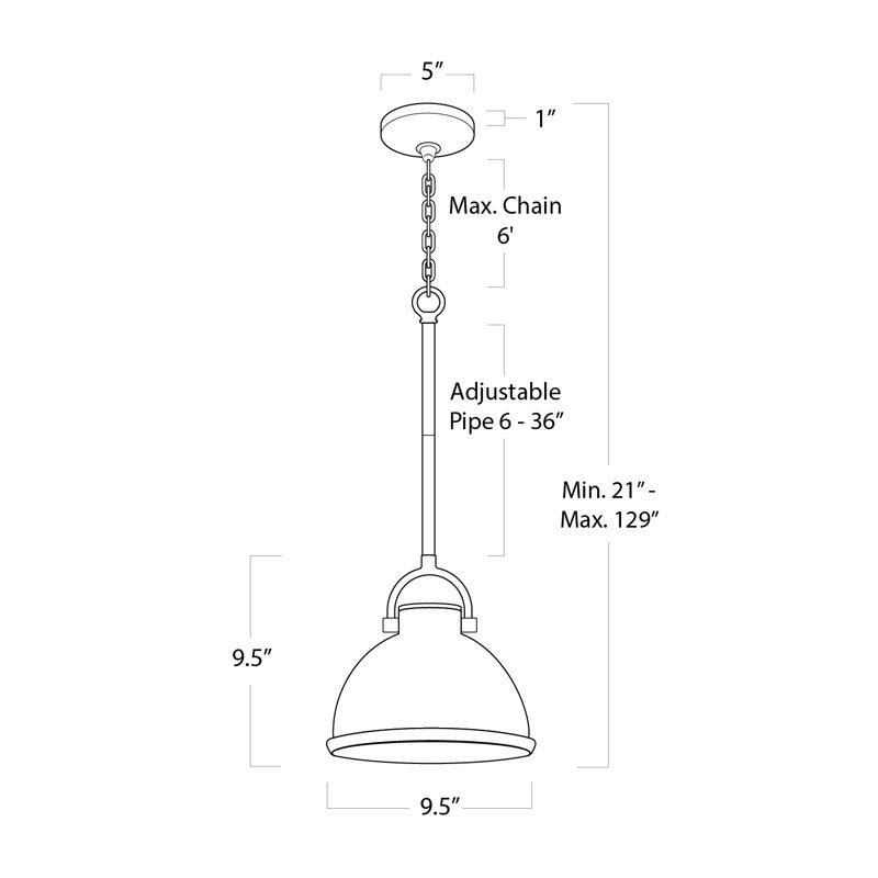 Eloise 1 - Light Pendant, White