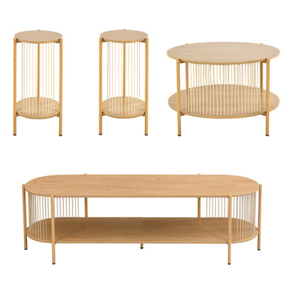 Conforti Natural Fiber Rope Coffee Table And Tv Stand Set