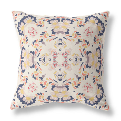 Coussin décoratif 20 po x 20 po Broadcloth Floral