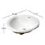 Lavabo de salle de bain ovale blanc encastré avec trop-plein