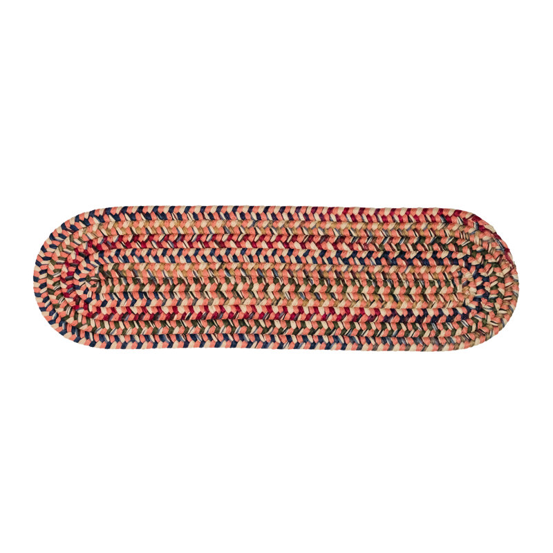 Tapis d'escalier New England Braid - 100% laine, Rouge, 1