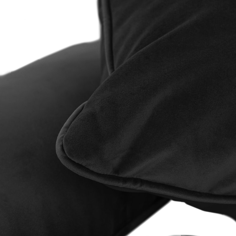 Rectangle Lumbar Microfiber Pillow with Piping, 2-pack, Onyx, Rectangular 12"H x 20"W