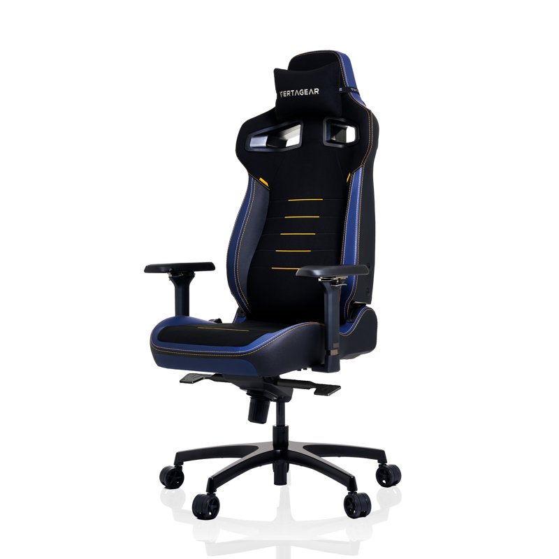 Fauteuil de jeu ergonomique Vertagear PL4800 avec systèmes de siège lombaire et vertaair Contourmax - Ensembles de lumières à DEL RVB - Noir / Blanc