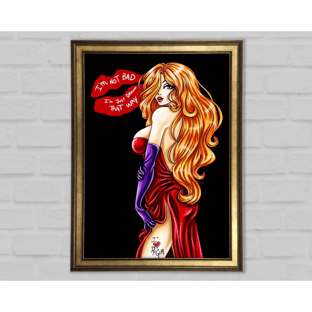 Jessica Rabbit I Love Roger - Einzelne Bilderrahmen Kunstdrucke