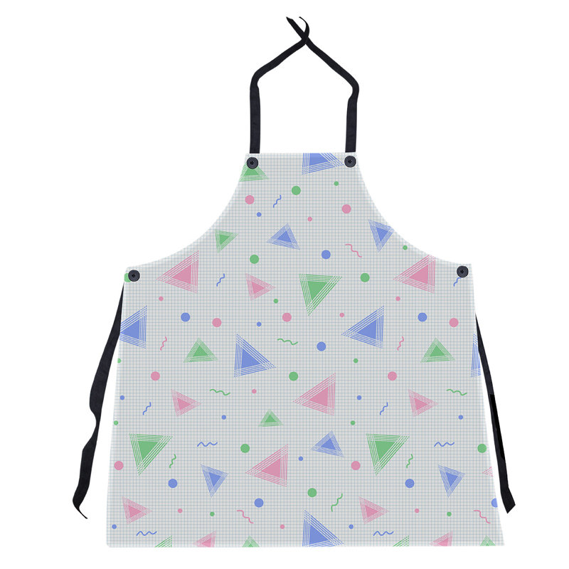 Tablier à motif 90, Bleu / Vert