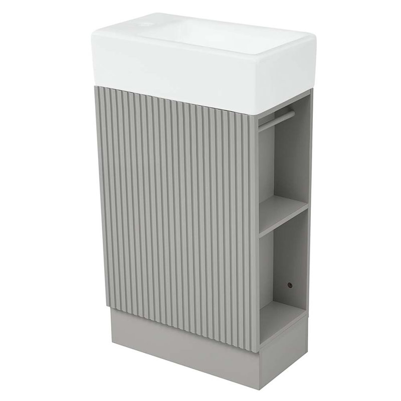 18.6" Bathroom Vanity with Sink, Cabinet, Gray