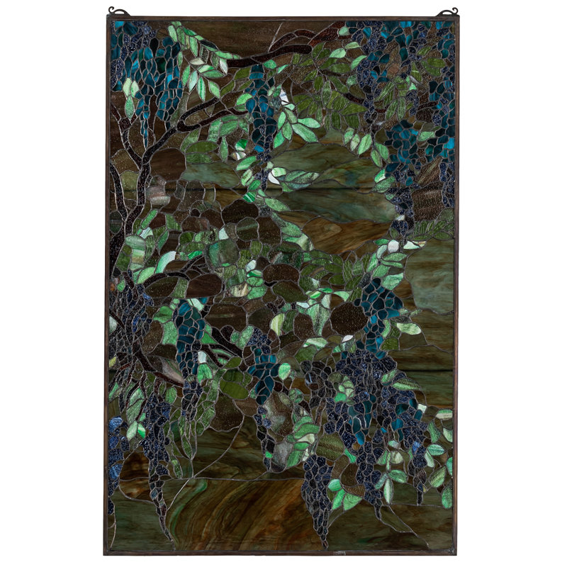32" Wide X 48" High Tiffany Wisteria & Snowball Window