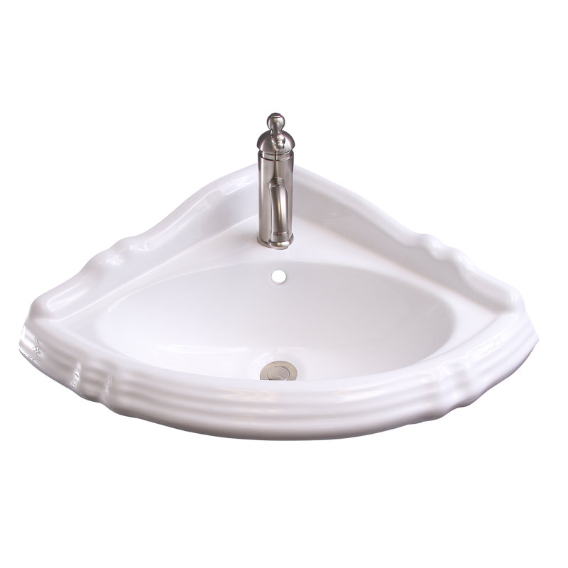 Barclay Ethan 21.12'' White Vitreous China Specialty Bathroom Sink with Overflow