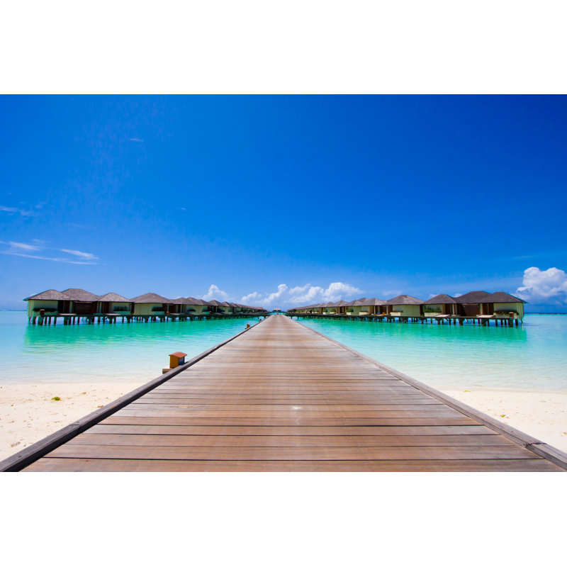 Beach Bungalow - Wrapped Canvas Print, 51cm H x 76cm W x 3.8cm D