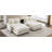 111" Sectional Sofa Chenille Upholstered Sofa With Two Removable Ottoman, Two USB Ports, Two Cup Holders And Large Storage Box For Living Room, Beige-2095947923