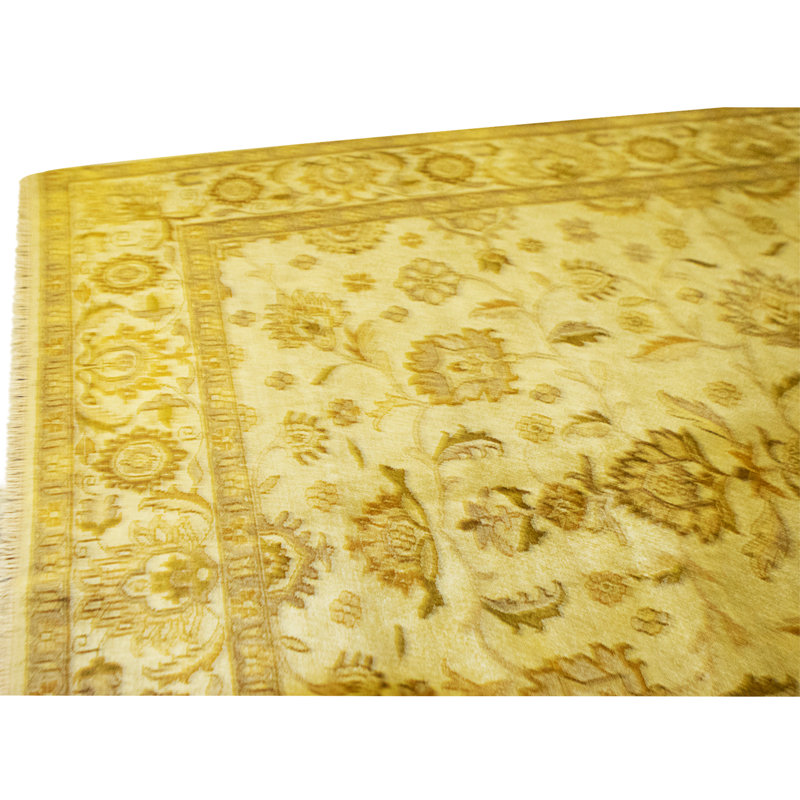 High-Quality Hand-Knotted Beige Area Rug