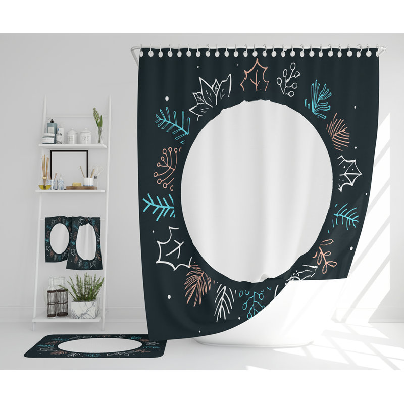 Nassif Polyester Shower Curtain Set