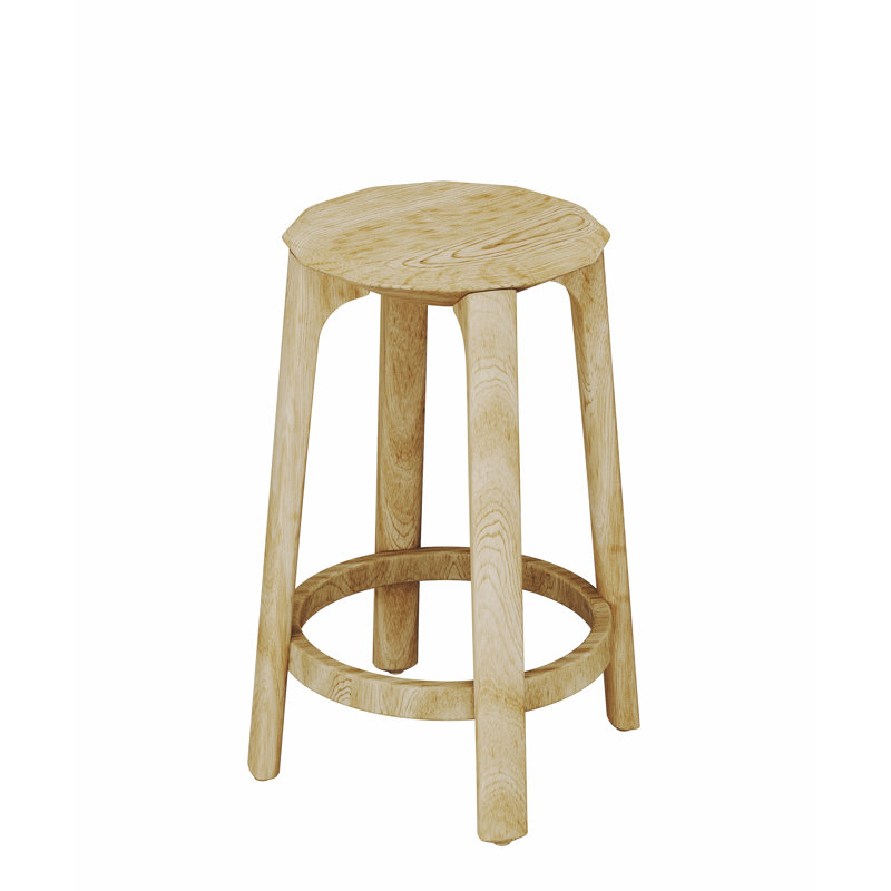 Tabouret de comptoir Diamond, Bois de frêne naturel
