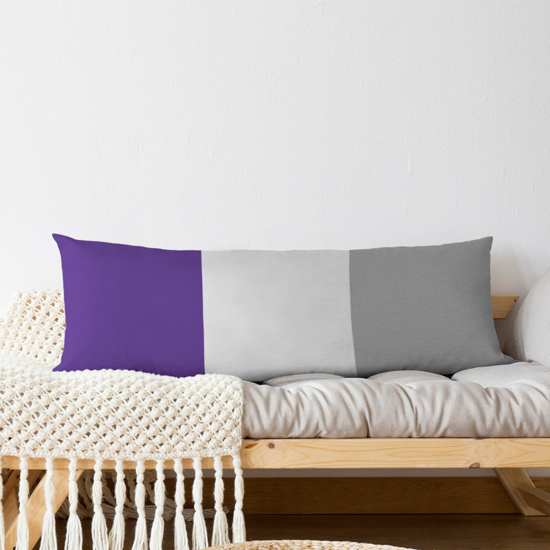 Polyester Medium Pillow, Purple/Grey, Pittsburgh 