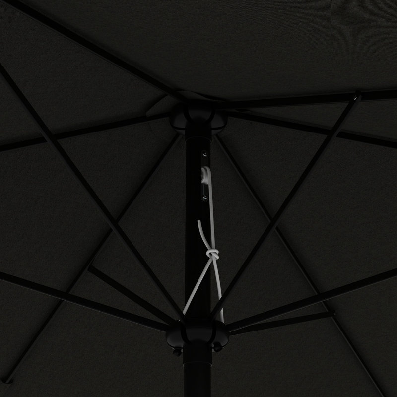 Parasol rectangulaire d'extérieur 6,5 pi x 10 pi - Gris foncé Auvent de table de patio avec résistance. Manivelle simple et inclinaison réglable. Pour une expérience pare-soleil sur mesure. Base stable Wind Vent