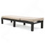 Chaise longue Kd, structure brun foncé avec coussin beige
