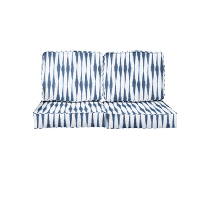 Rialto Outdoor 5'' Loveseat Seat / Back Cushion