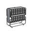 Lit pliant de 75 po x 46 po de large avec tête de lit réglable, matelas en mousse à mémoire de forme de 5 po, lit d'invité robuste sur roulettes pour les personnes de grande taille, cadre en métal de lit industriel spacieux et simple, installation facile et espace