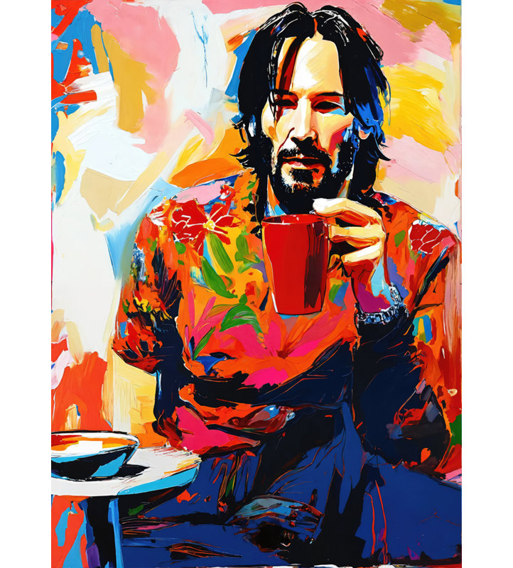 Estampe numérique sur toile tendue Keanu, H 24 po x l 20 po