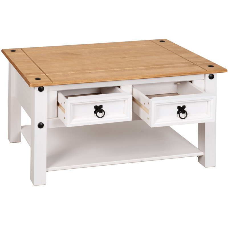 Solid Wood Coffee Table with Storage