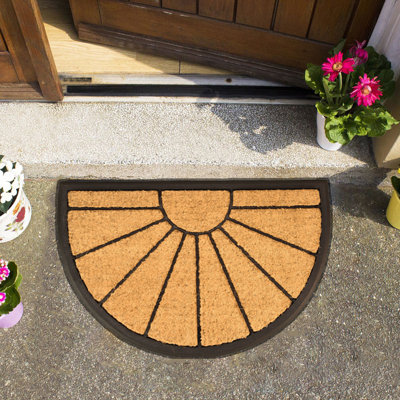 Coco de soleil (coco) de 30 po x 18 po tapis de porte extérieur antidérapant