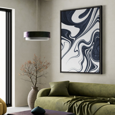 Framed Canvas Wall Art, Vintage Abstract Wall Canvas Prints 16"x24"