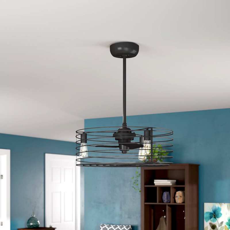 Seren 24" 3-Light Fandelier in Oil Rubbed Bronze with Remote Control