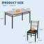 Ensemble de table de salle à manger compacte pour 2 ou 4 personnes avec chaises rembourrées et protecteurs d'angle - table de cuisine en bois gris et brun pour petits espaces, appartements