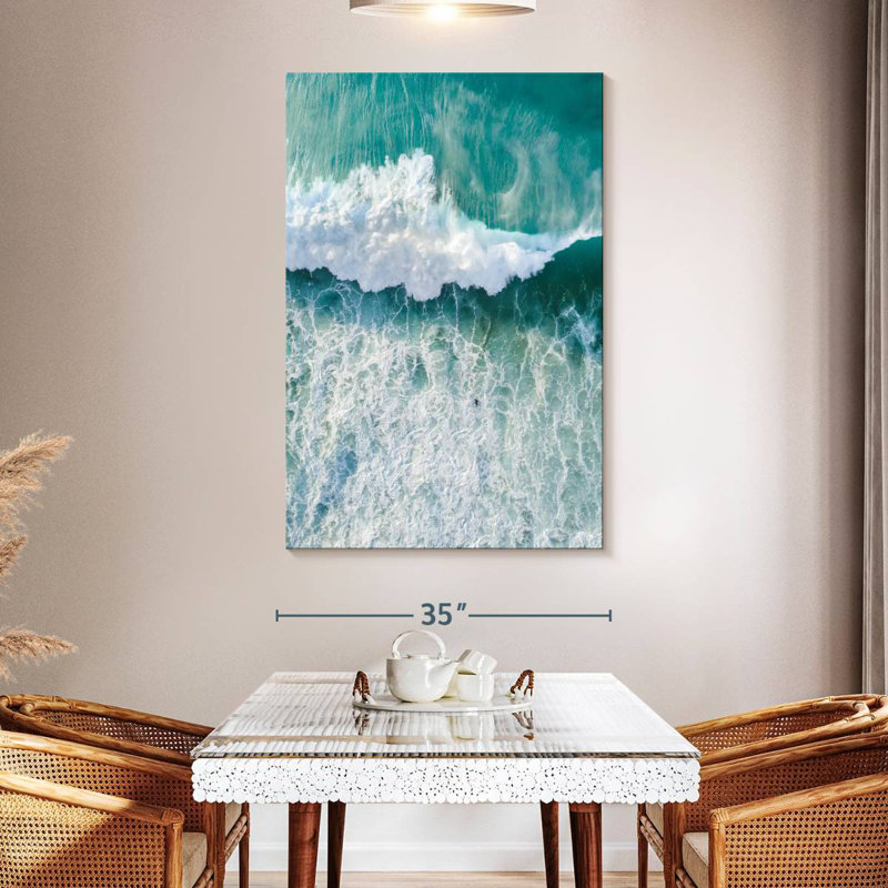 Gillard turquoise Gillard Waves, H 51 po x l 34 po