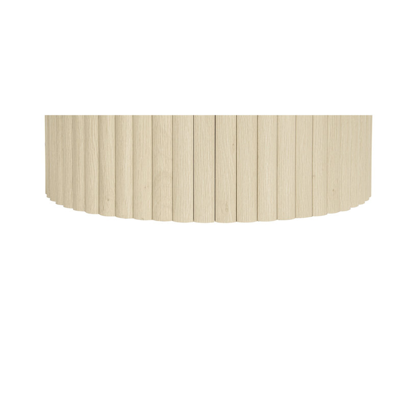 Ensemble de 2 tables basses, tables basses rondes, tables d'appoint modernes pour salon, appartement, Naturel