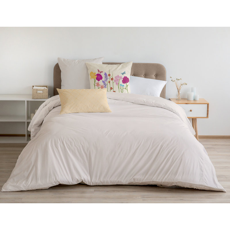 Coussin floral réversible Flower Power, Floral jonquille, H 20 po x l 20 po