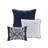 Luxurious Cotton Bedding Set, Indigo Damask, Cal King