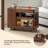 27.56"Simple black walnut wood multi-functional coffee table storage rack