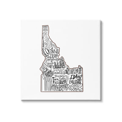 " Idaho State Shape Cities "