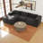 107" Compressed Sectional Sofas(Black)-1993808461