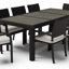 Ensemble repas pour patio en osier 8 personnes avec coussins Sunbrella Ehrenfried-69942358
